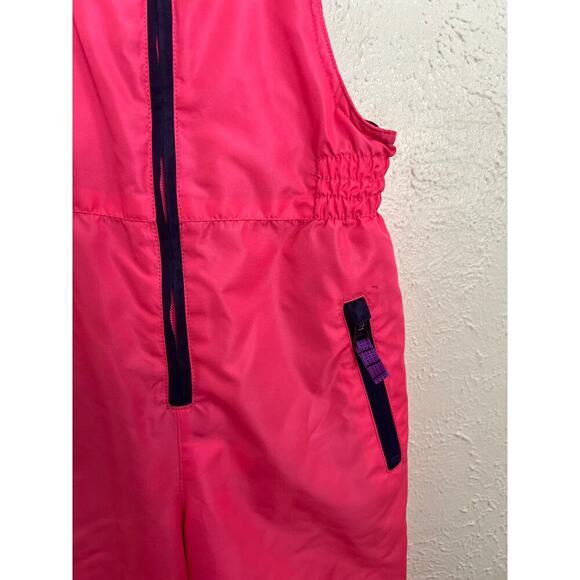 Girls Champion Pink & Purple Snow Bibs Pants Size S 6-6X - Picture 8 of 9